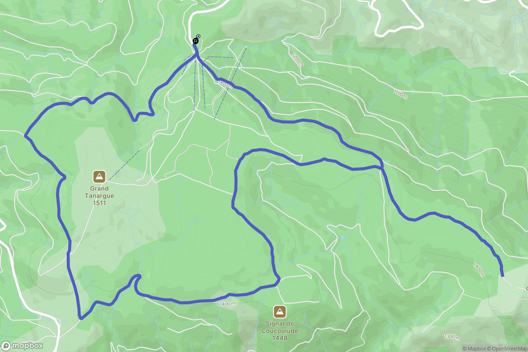 Borne : carte du parcours de randonnée - France