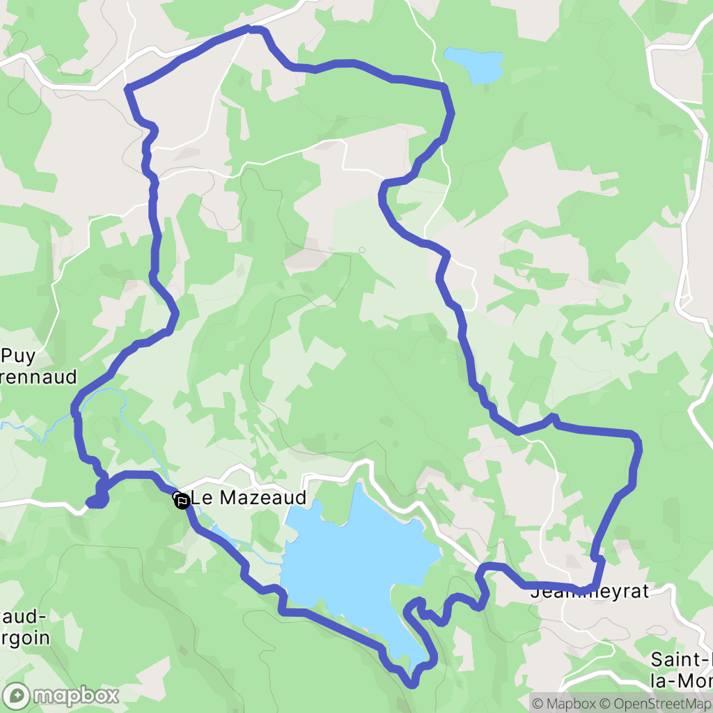 Saint-Léger-la-Montagne : carte du parcours de randonnée - France
