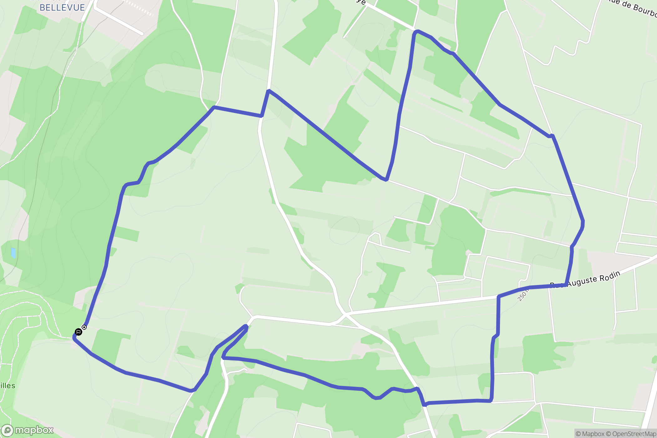 Saint-Maurice-l'Exil : carte du parcours de randonnée - France