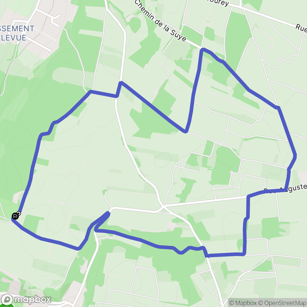 Saint-Maurice-l'Exil : carte du parcours de randonnée - France
