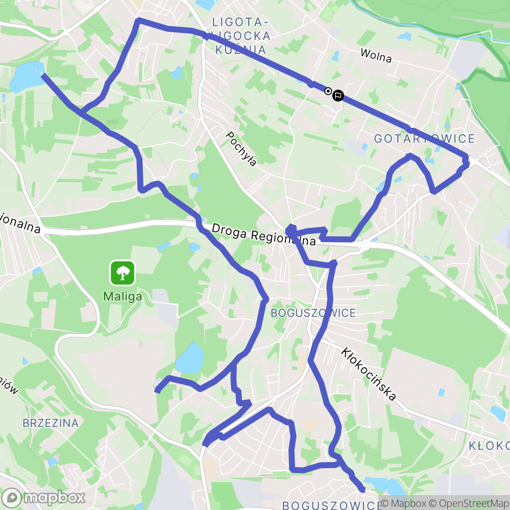 Rybnik: mapa trasy - Poland