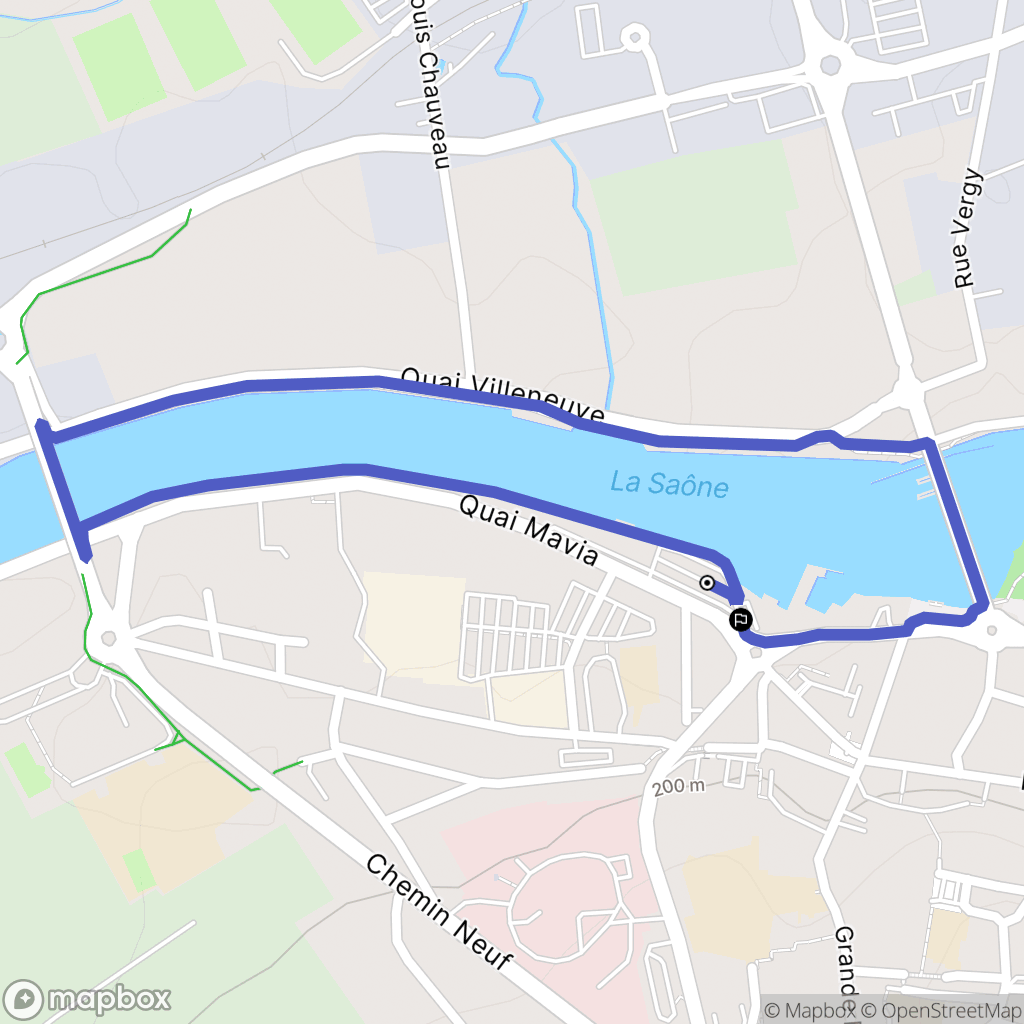 Gray : carte du parcours de randonnée - France