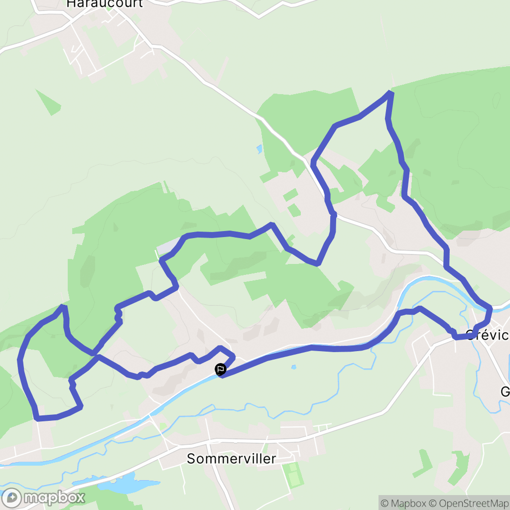 Sommerviller : carte du parcours de randonnée - France
