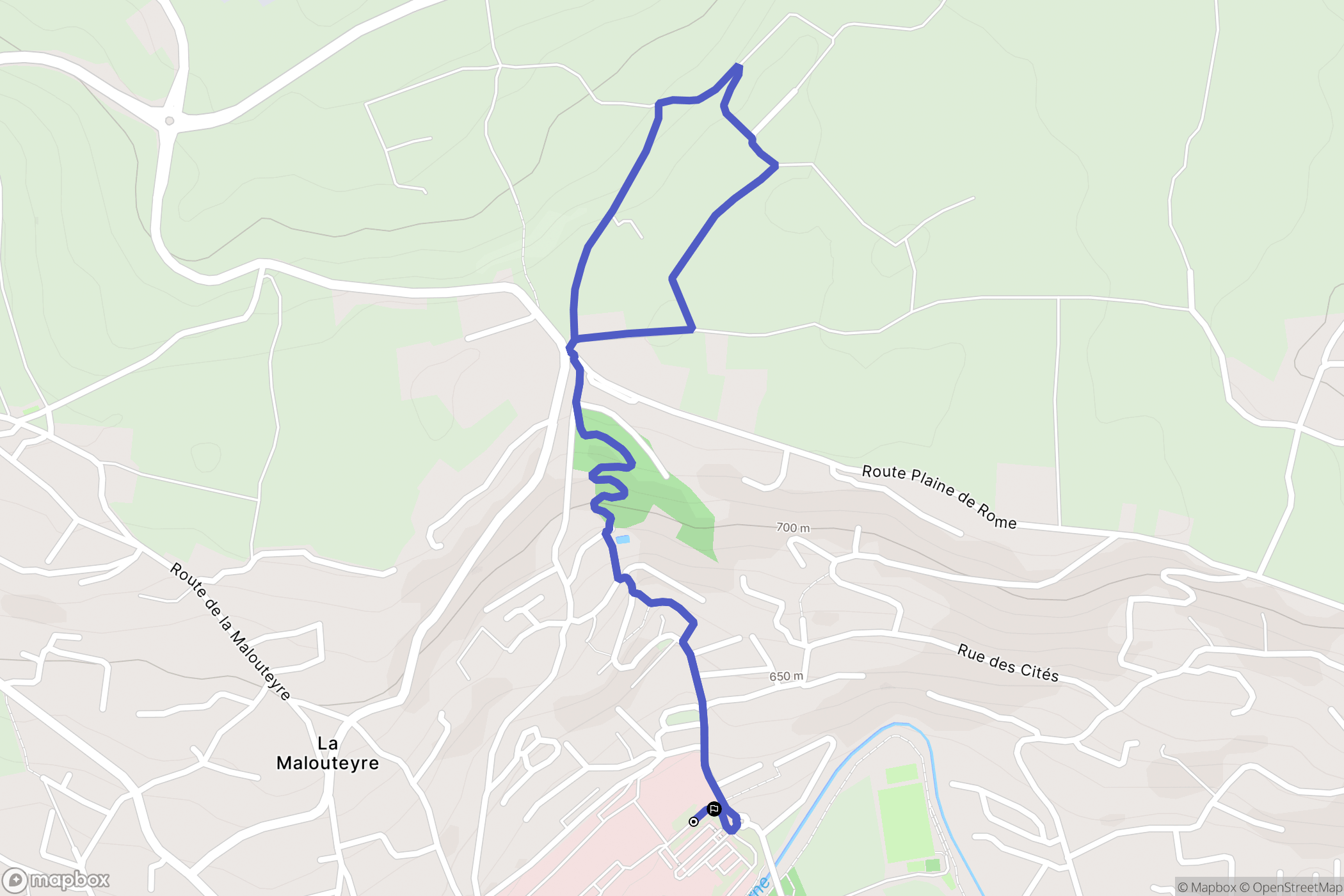 Aiguilhe : carte du parcours de randonnée - France