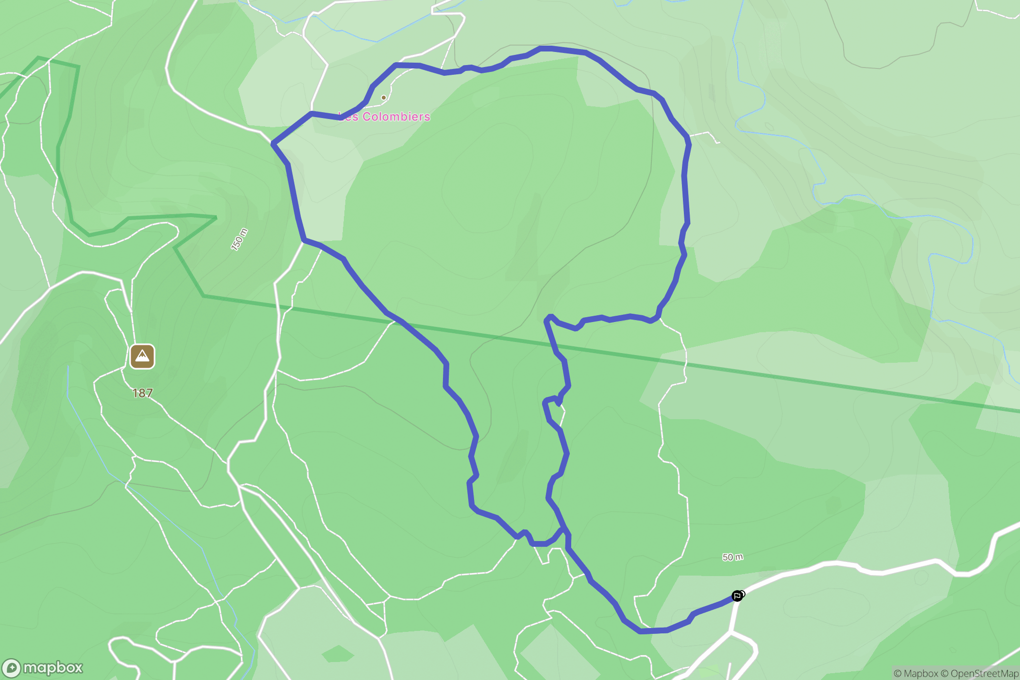 Gruissan : carte du parcours de randonnée - France