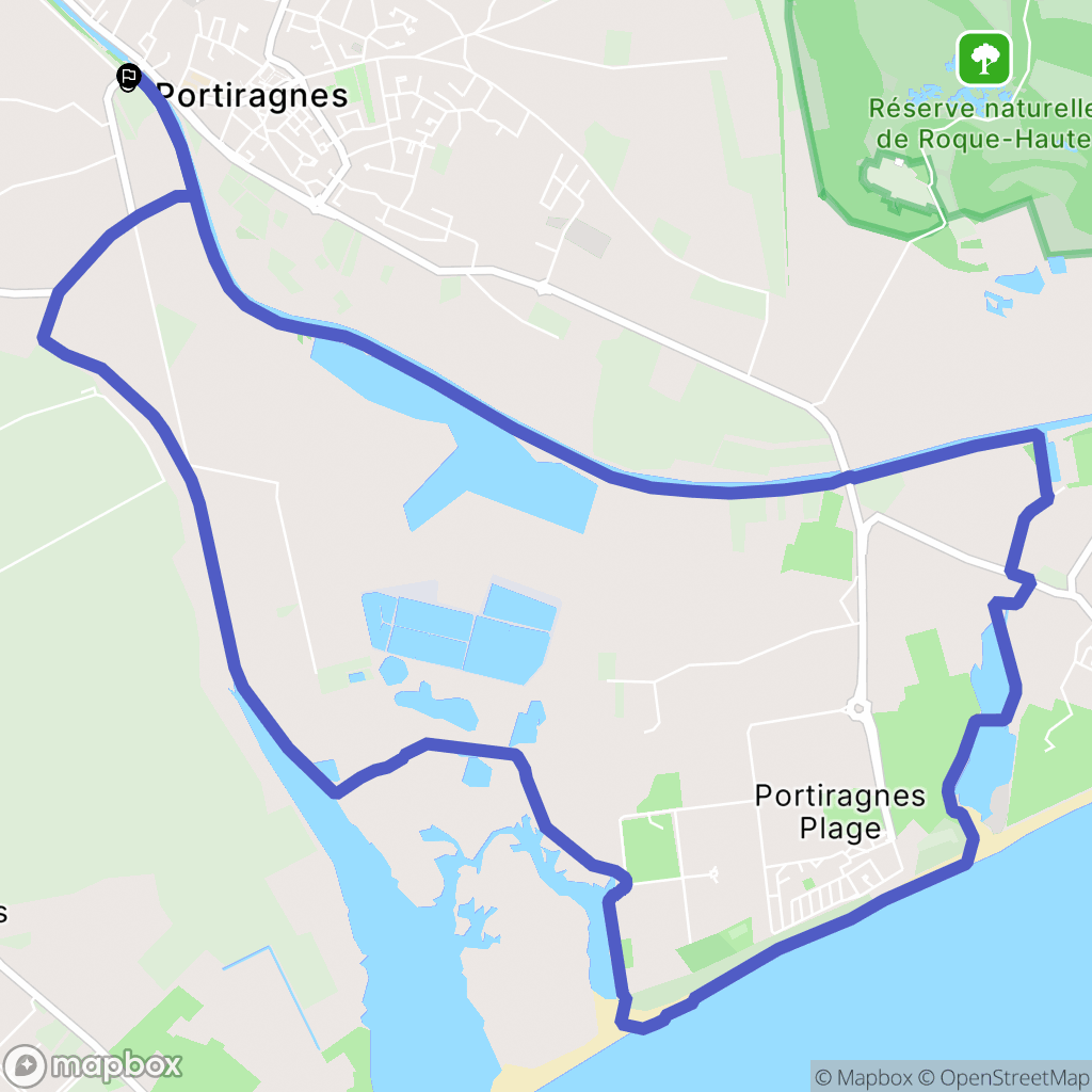 Portiragnes : carte du parcours de randonnée - France