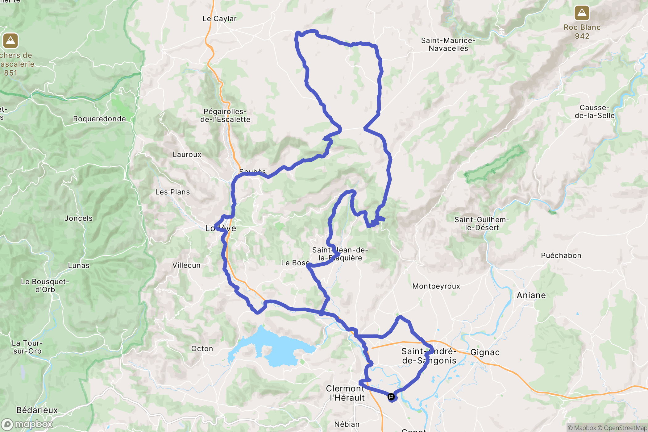 Brignac : carte du parcours de randonnée - France