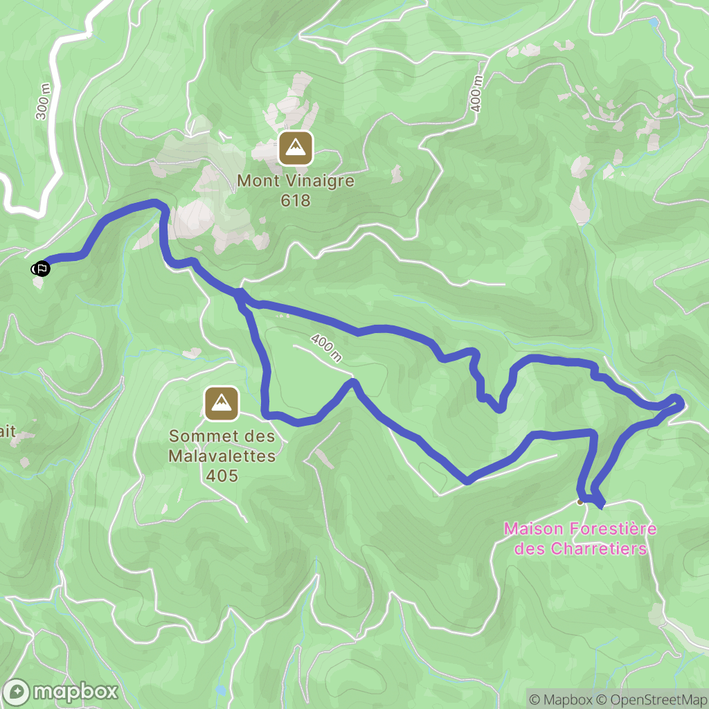 Fréjus : carte du parcours de randonnée - France