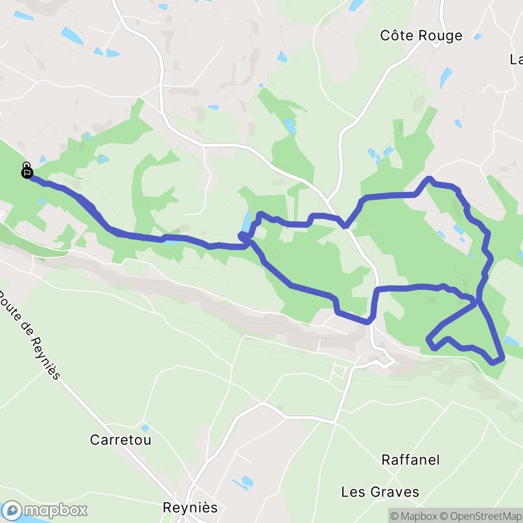 Corbarieu : carte du parcours de randonnée - France