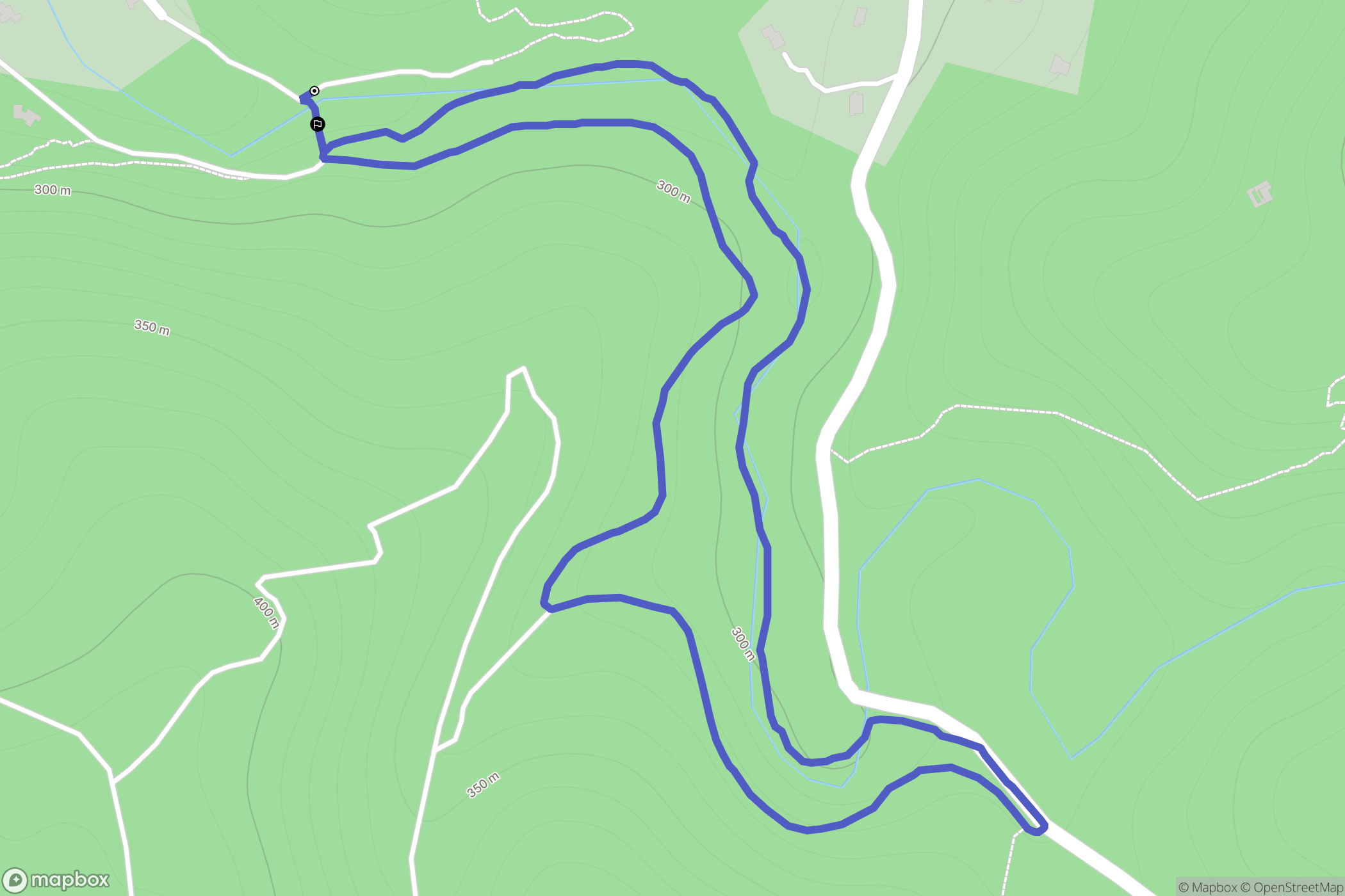 Saint-Zacharie : carte du parcours de randonnée - France
