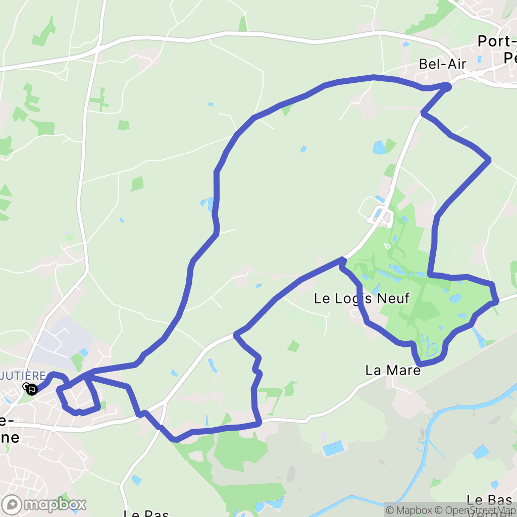 Sainte-Pazanne : carte du parcours de randonnée - France