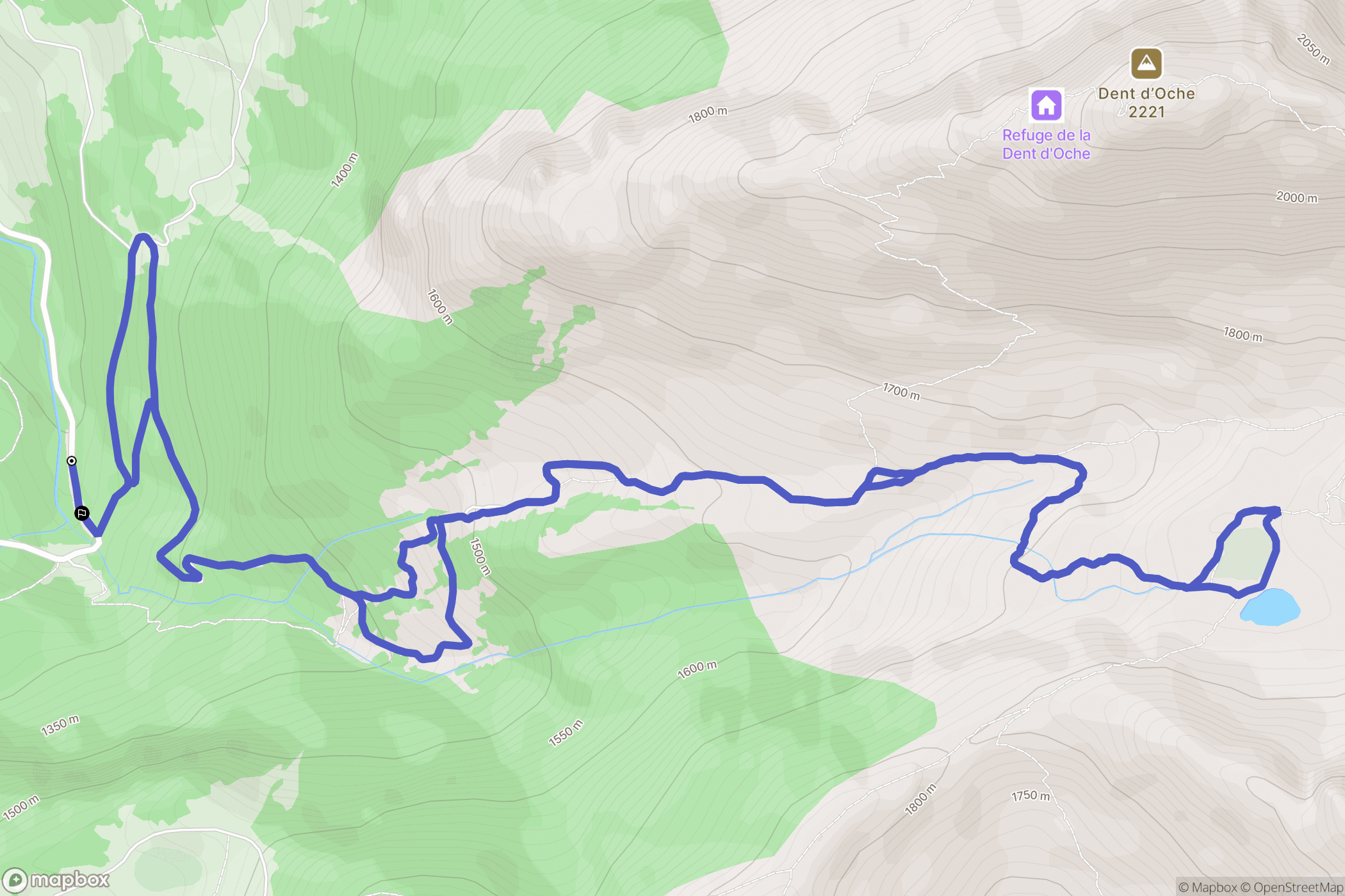 Bernex : carte du parcours de randonnée - France