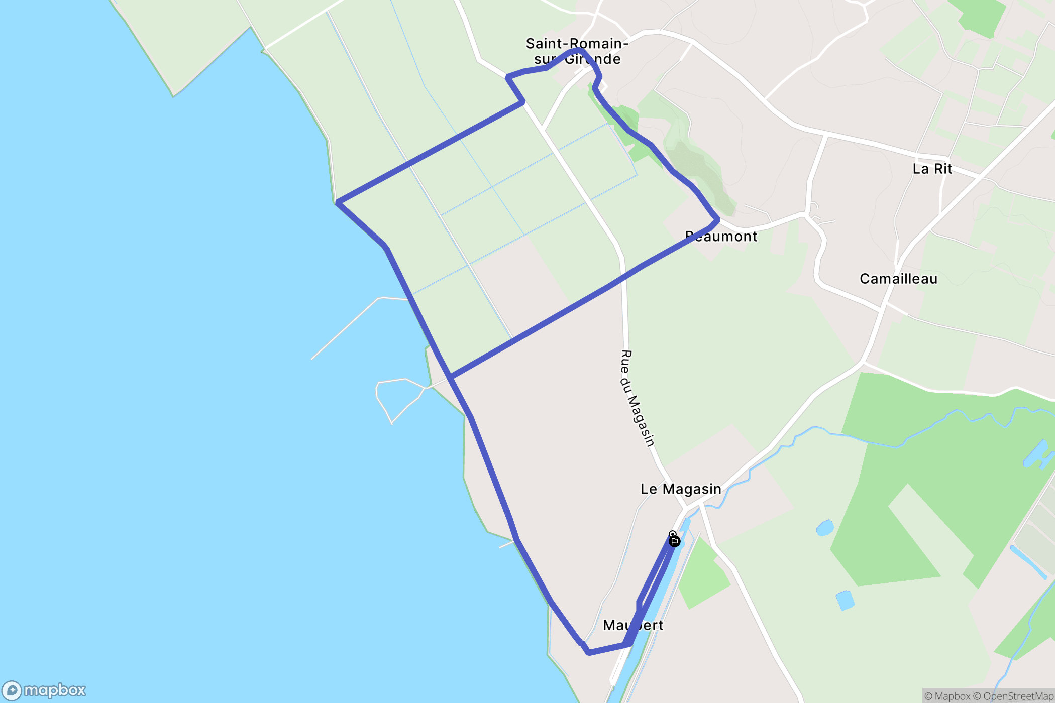 Saint-Fort-sur-Gironde : carte du parcours de randonnée - France