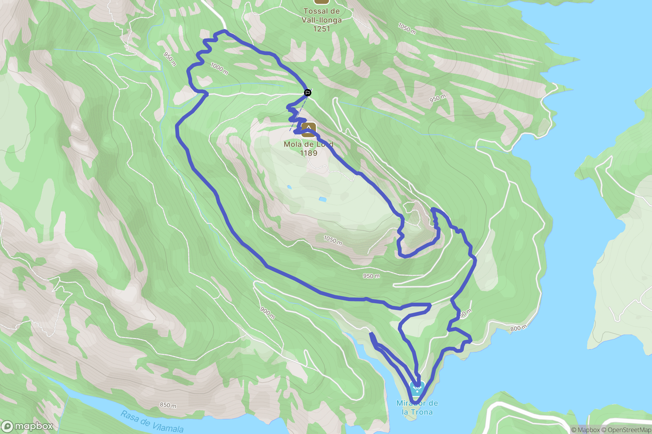 Sant Llorenç de Morunys : carte du parcours de randonnée - Spain