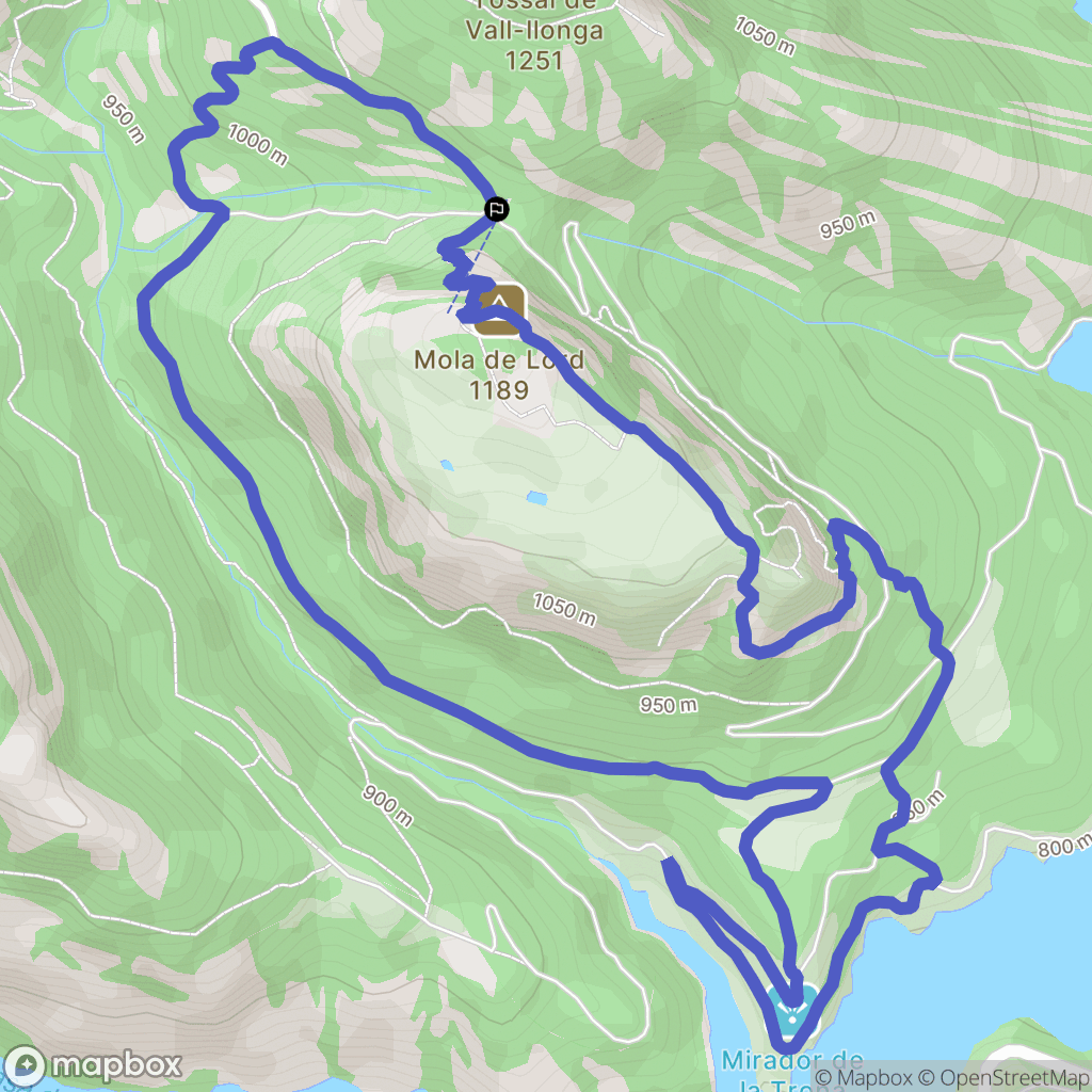 Sant Llorenç de Morunys : carte du parcours de randonnée - Spain