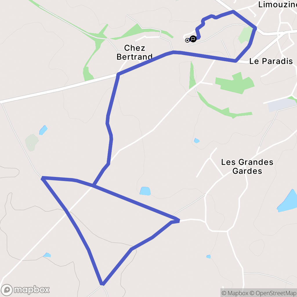 Availles-Limouzine : carte du parcours de randonnée - France