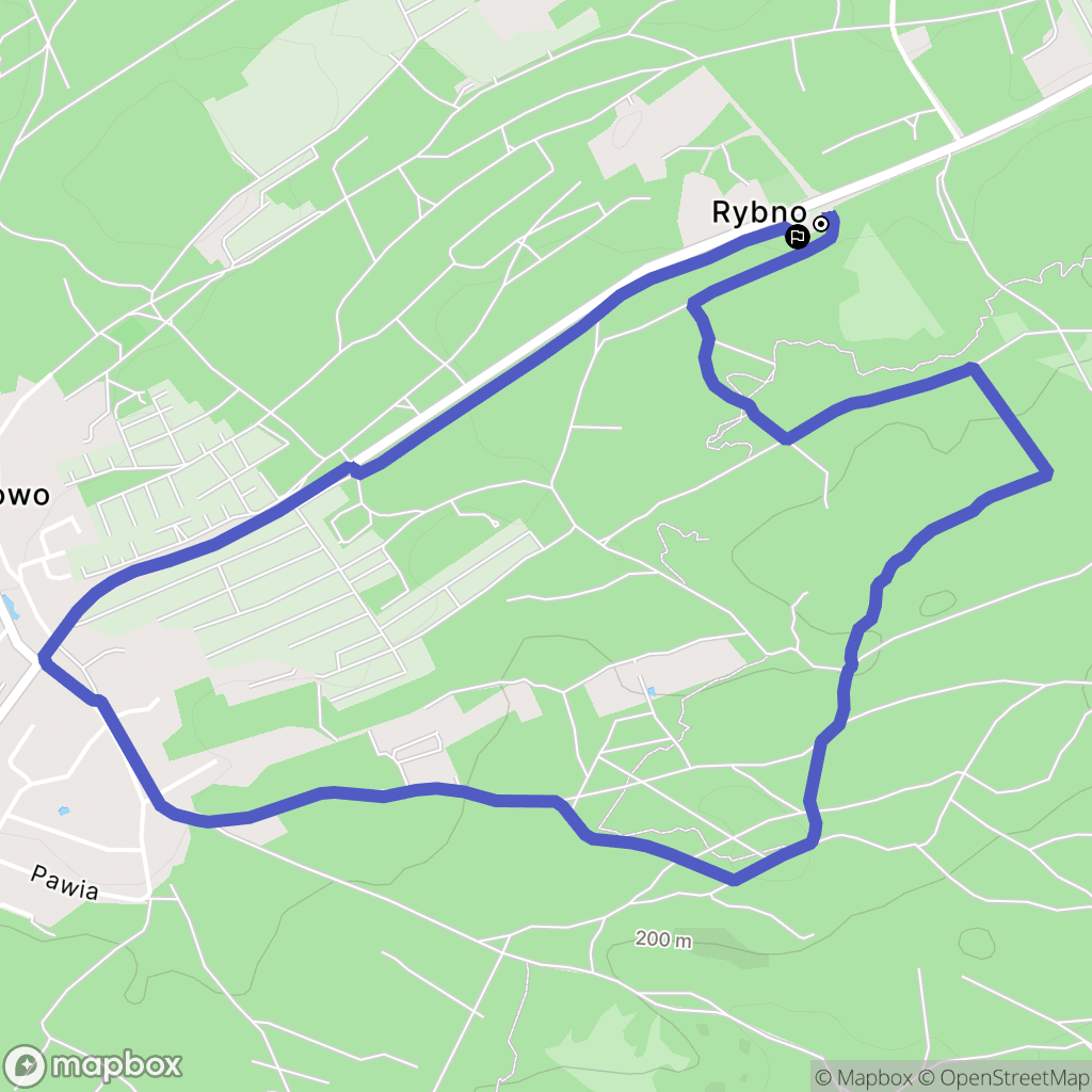 Zielona Góra: mapa trasy - Poland