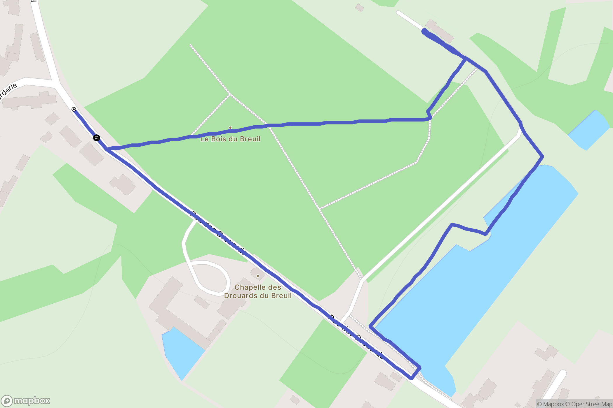 Bouguenais : carte du parcours de randonnée - France