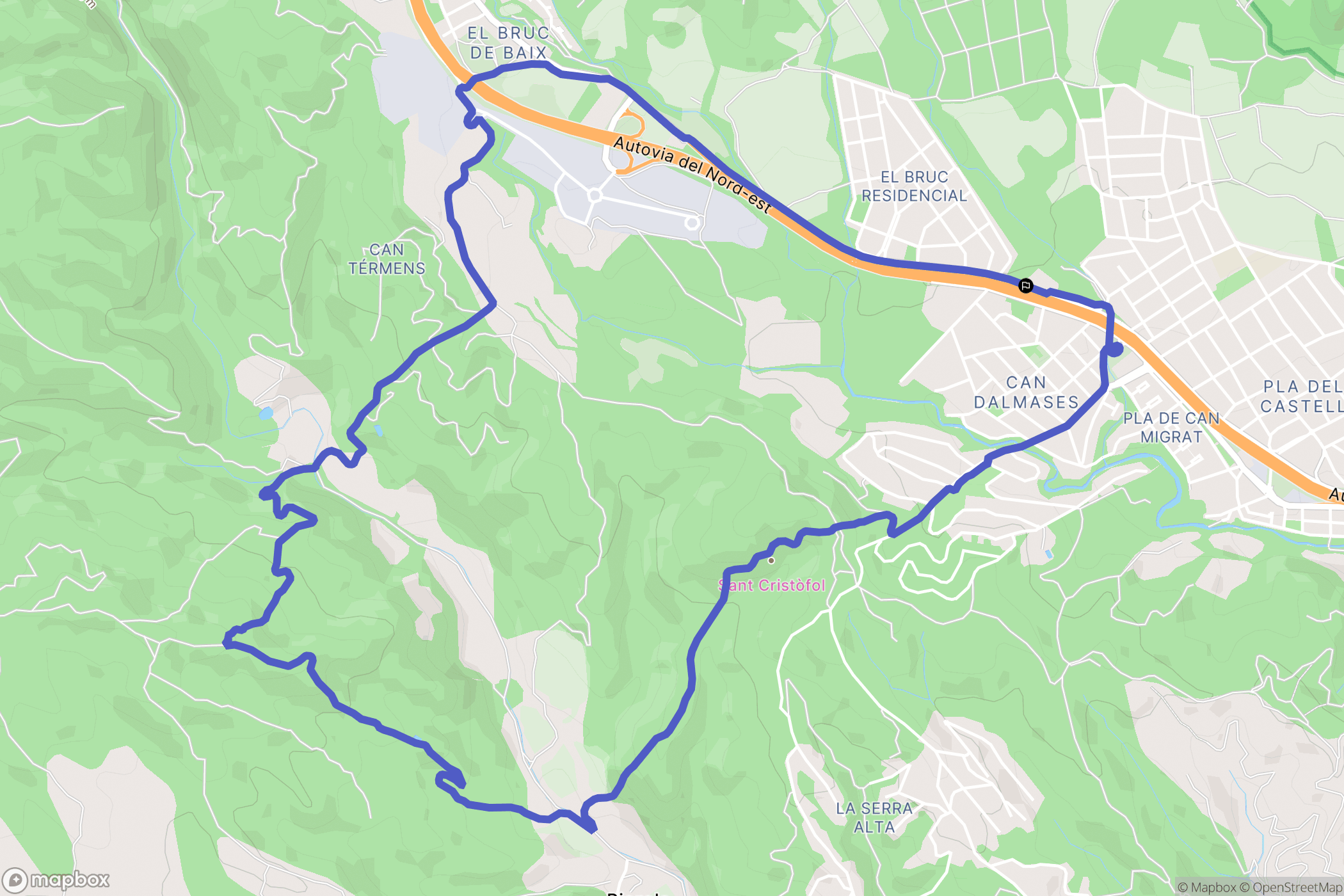 Placita del Castell : carte du parcours de randonnée - Spain