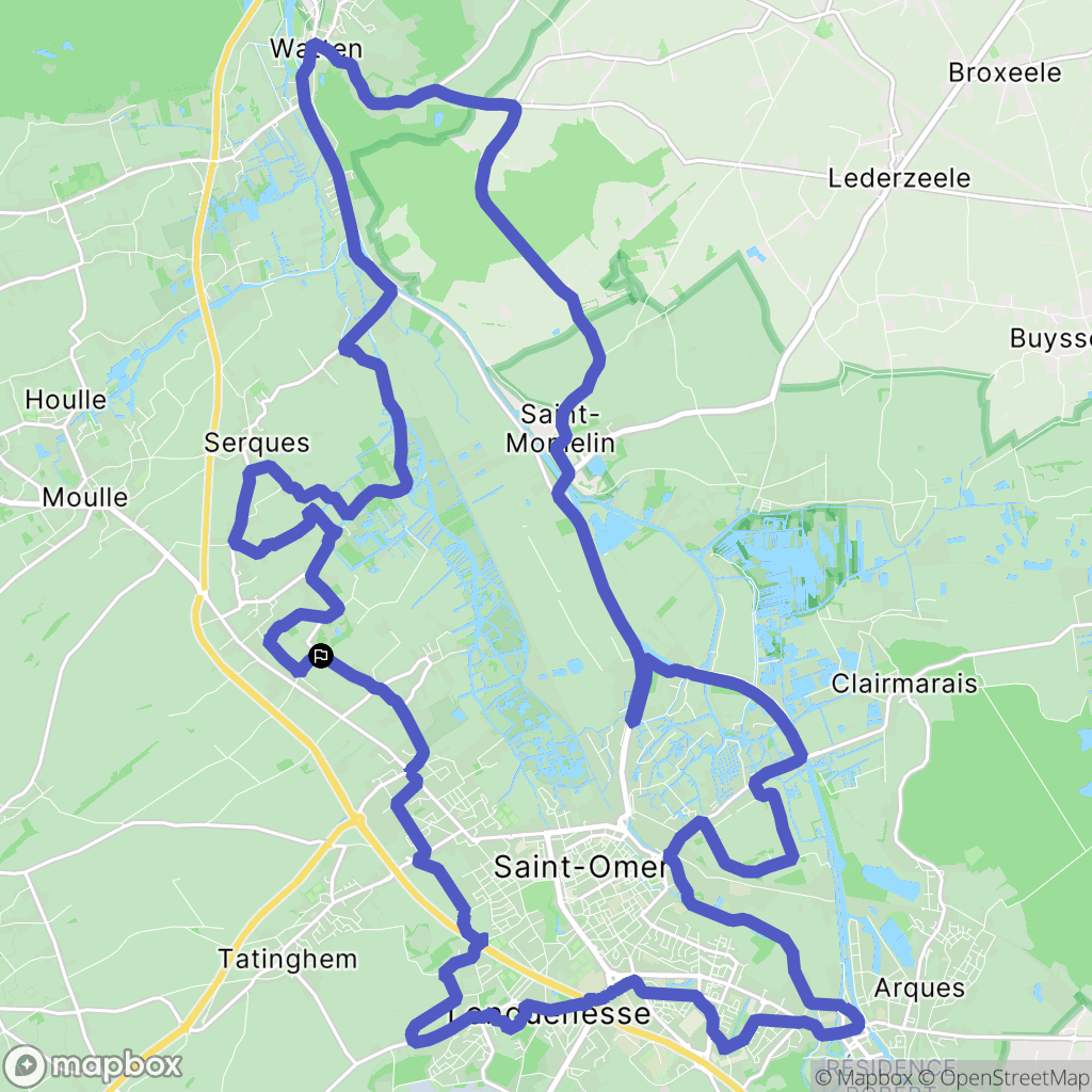 Tilques : carte du parcours de randonnée - France