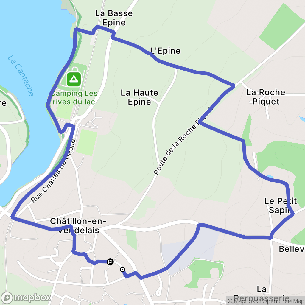 Châtillon-en-Vendelais : carte du parcours de randonnée - France