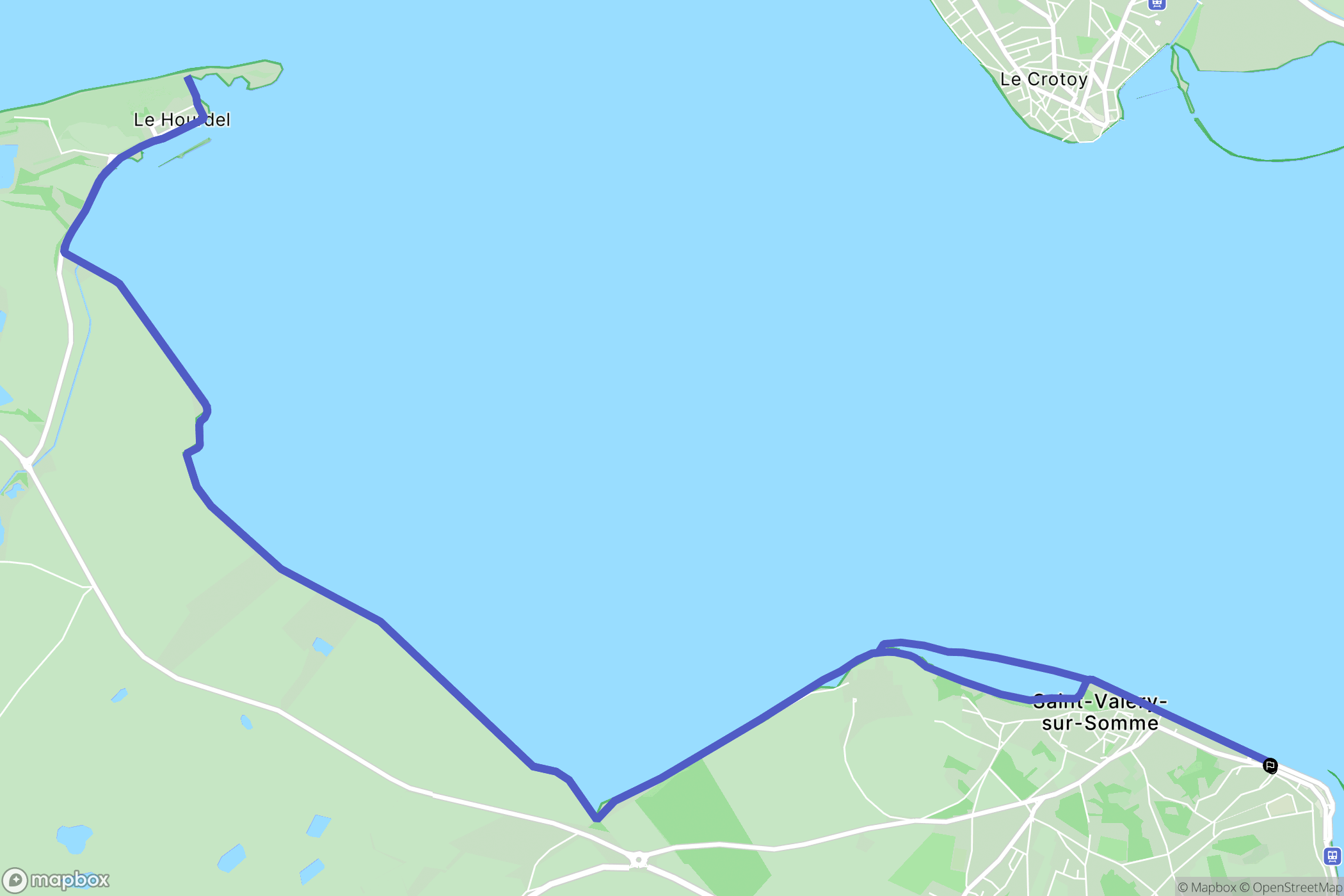 Saint-Valery-sur-Somme : carte du parcours de randonnée - France