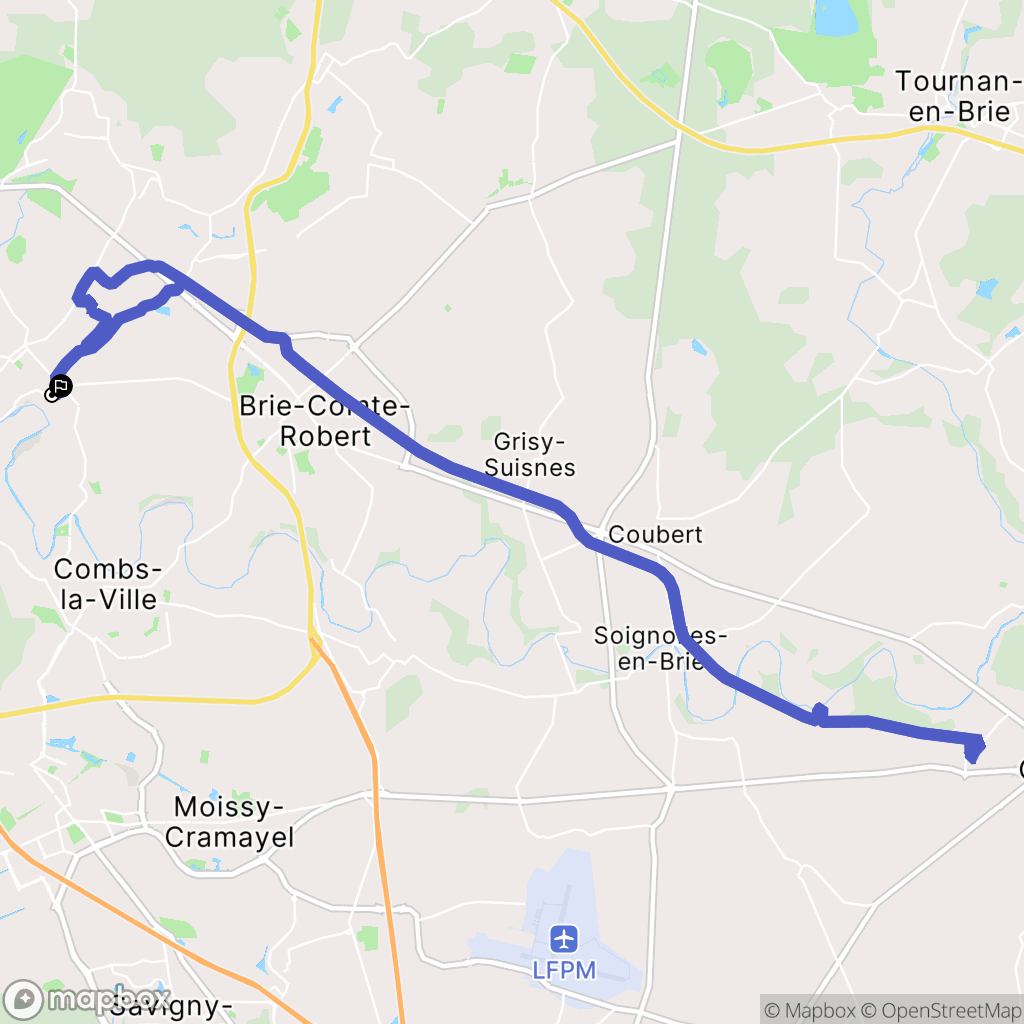 Périgny : carte du parcours de randonnée - France