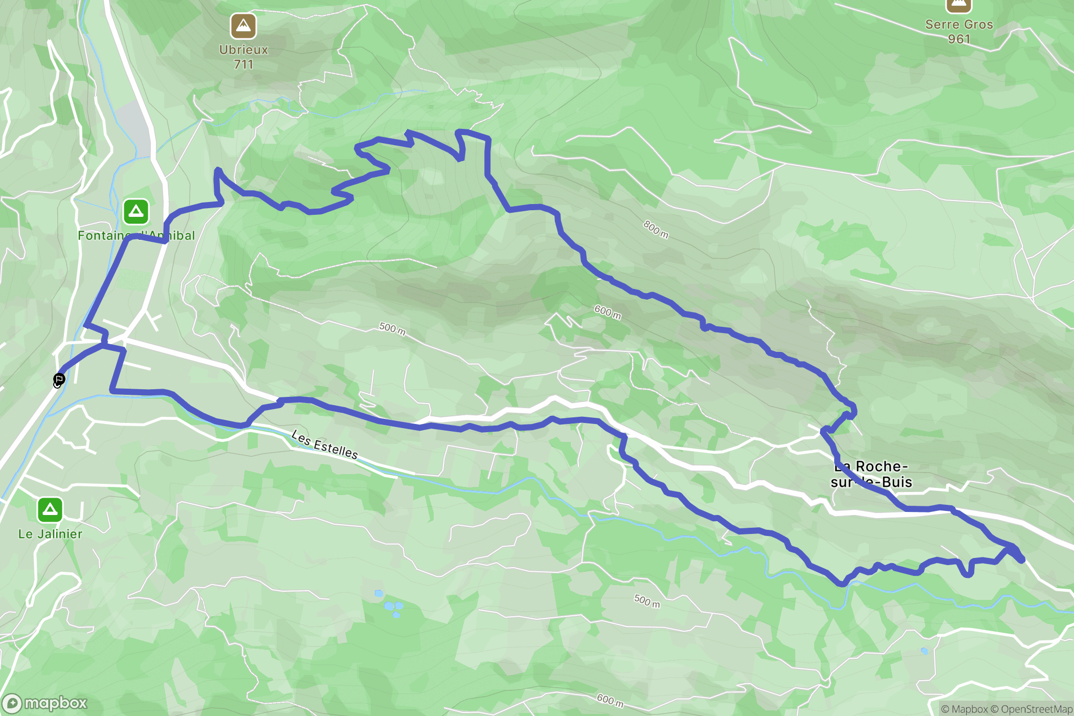Buis-les-Baronnies : carte du parcours de randonnée - France