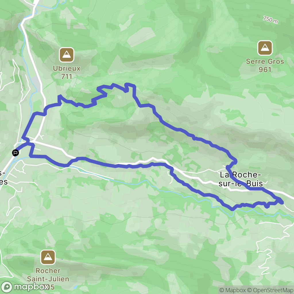 Buis-les-Baronnies : carte du parcours de randonnée - France