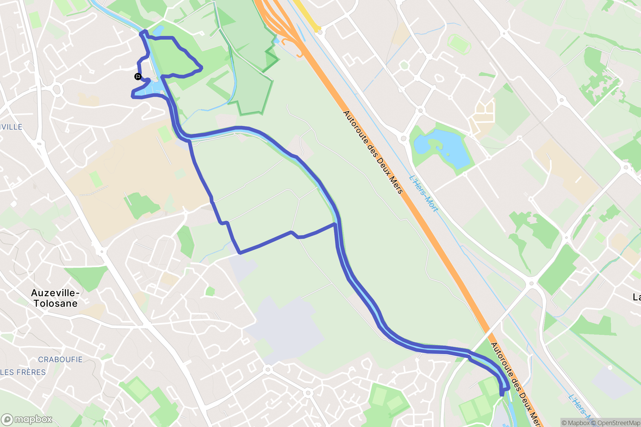 Ramonville-Saint-Agne : carte du parcours de randonnée - France