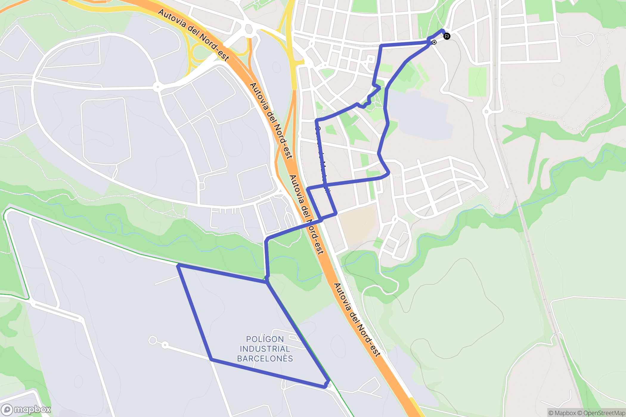 Abrera : carte du parcours de randonnée - Spain