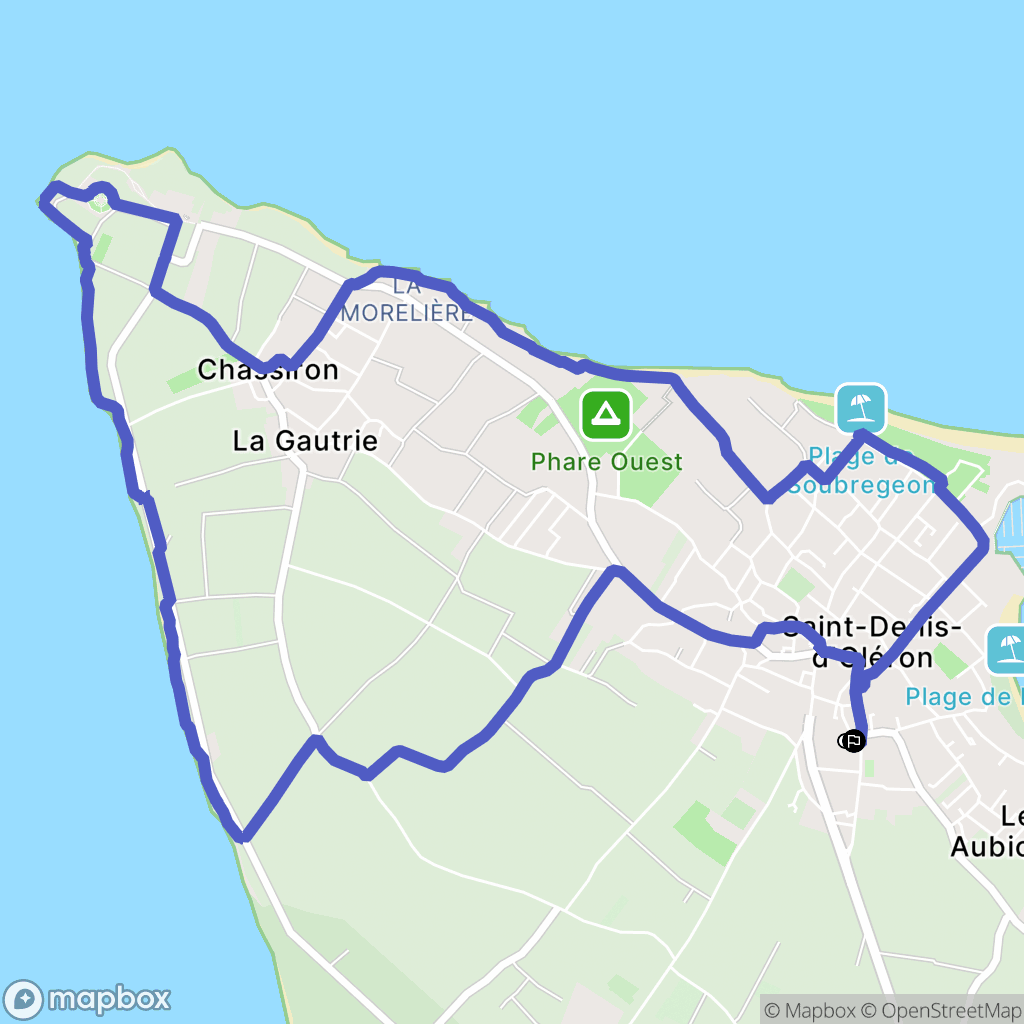 Saint-Denis-d'Oléron : carte du parcours de randonnée - France