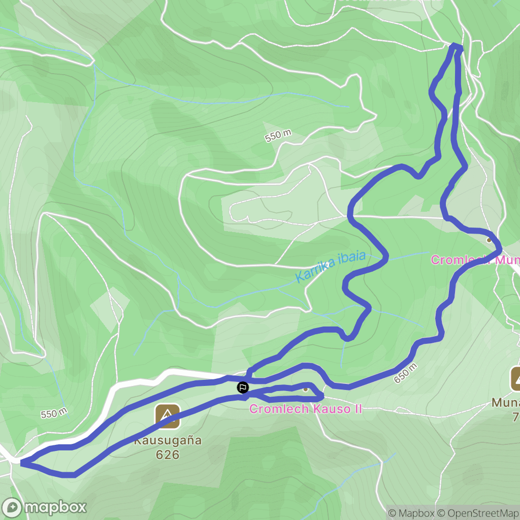 Ergoien : carte du parcours de randonnée - Spain