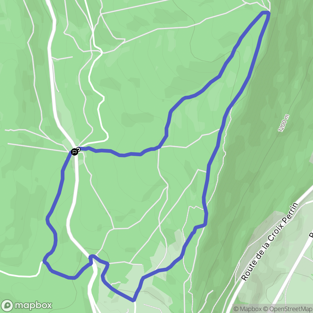 Lans-en-Vercors : carte du parcours de randonnée - France