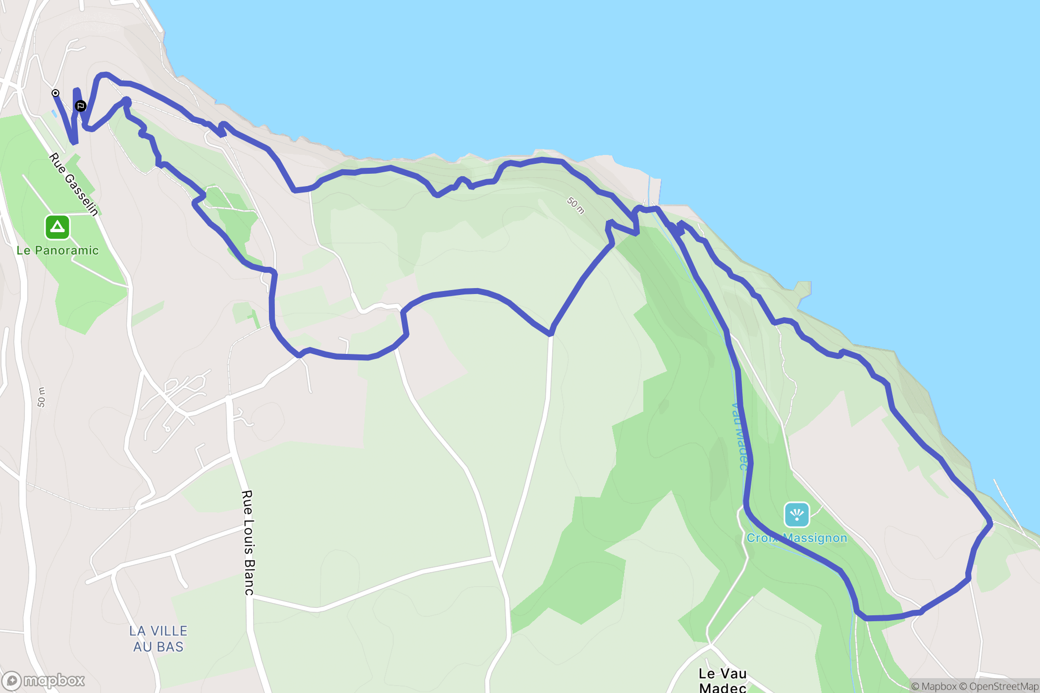 Binic-Étables-sur-Mer : carte du parcours de randonnée - France