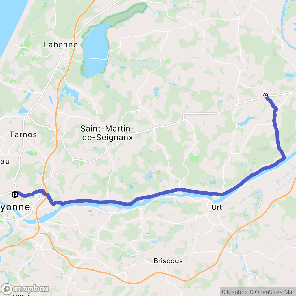 Sainte-Marie-de-Gosse : carte du parcours de randonnée - France