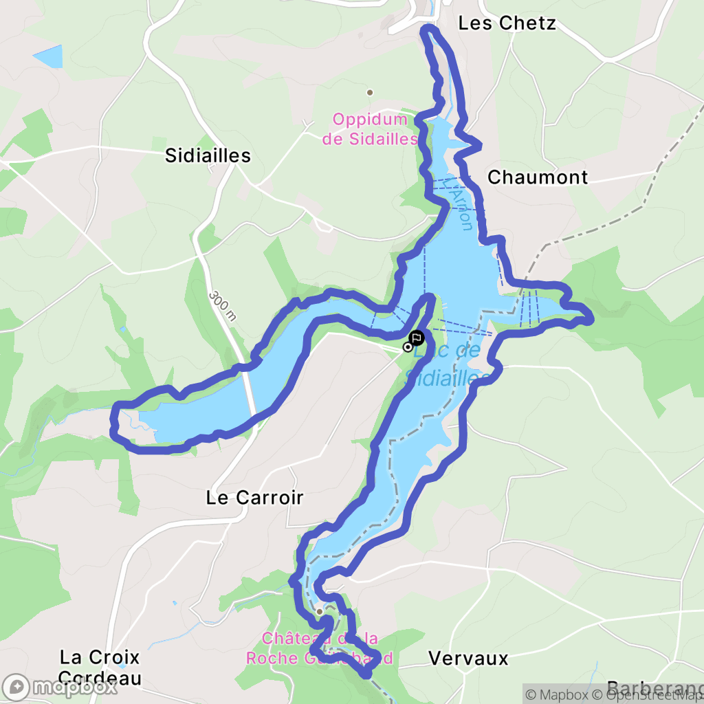 Sidiailles : carte du parcours de randonnée - France