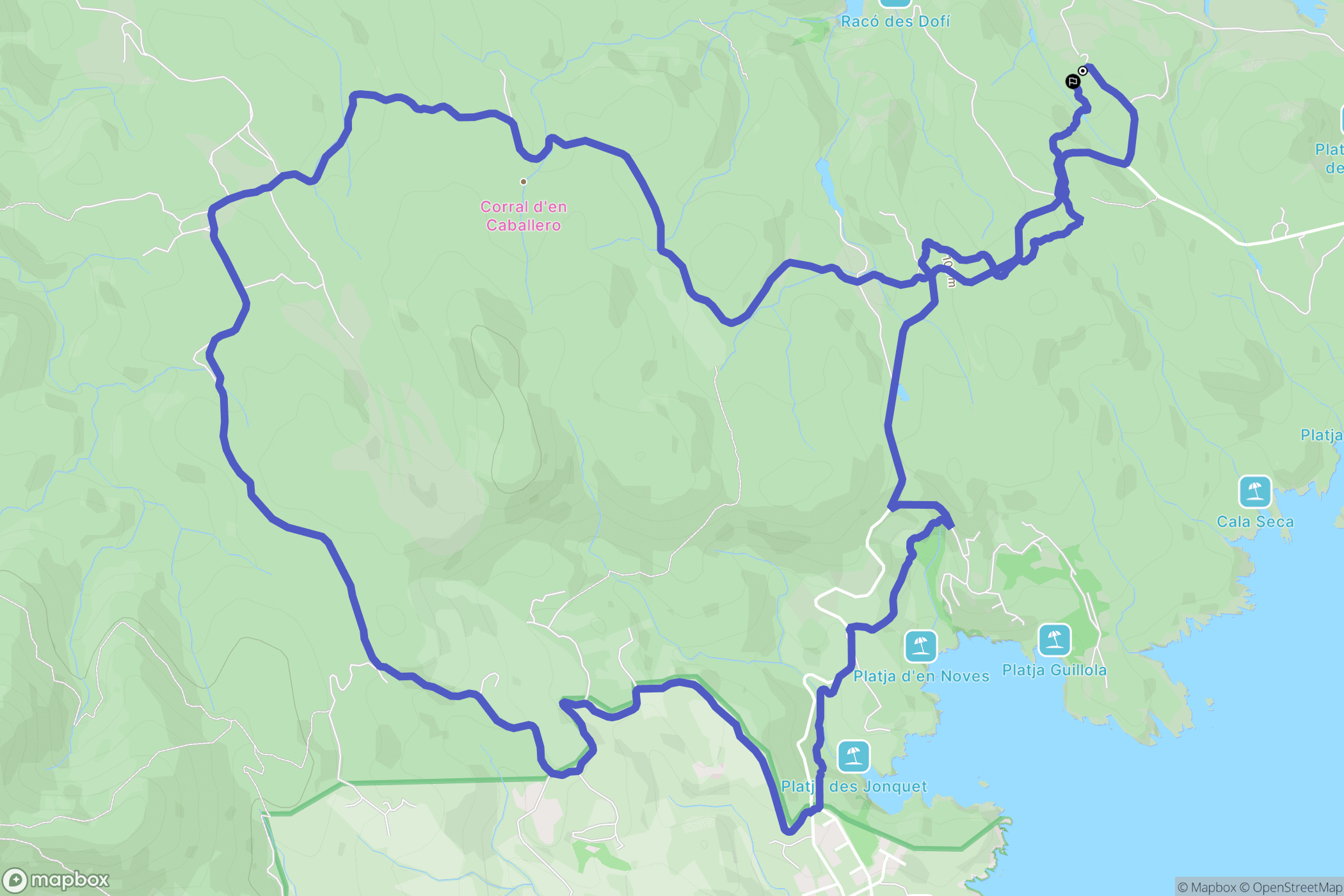 Port Lligat : carte du parcours de randonnée - Spain