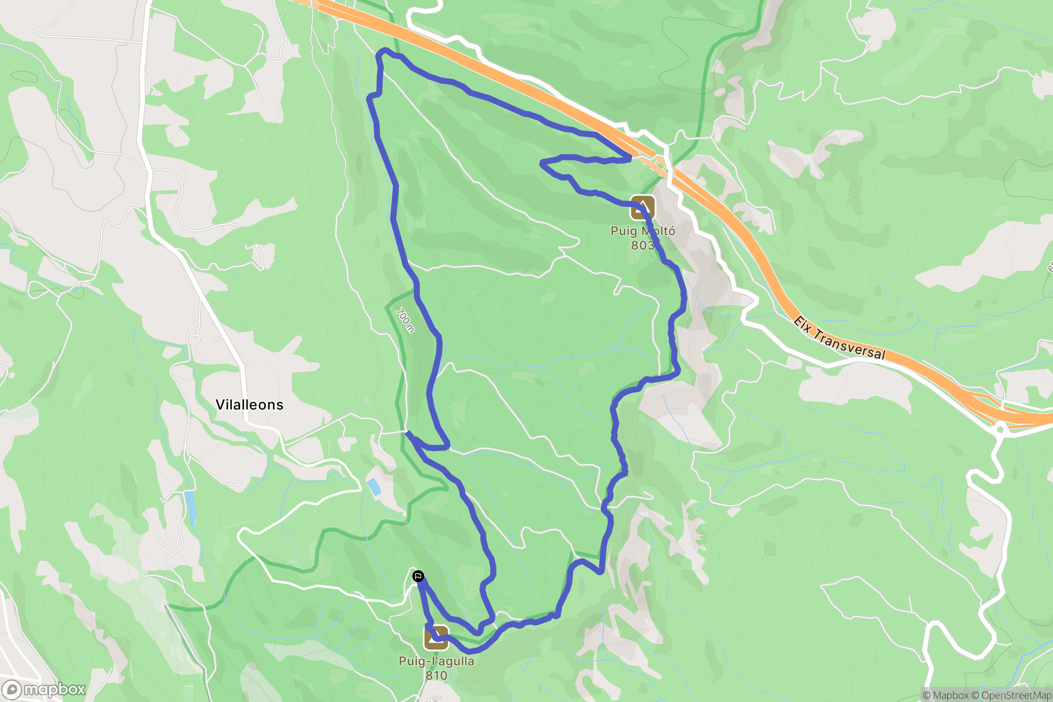 Sant Julià de Vilatorta : carte du parcours de randonnée - Spain