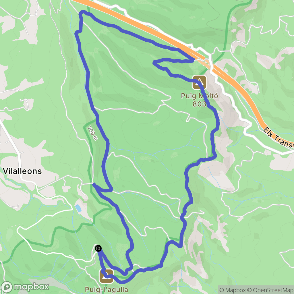 Sant Julià de Vilatorta : carte du parcours de randonnée - Spain
