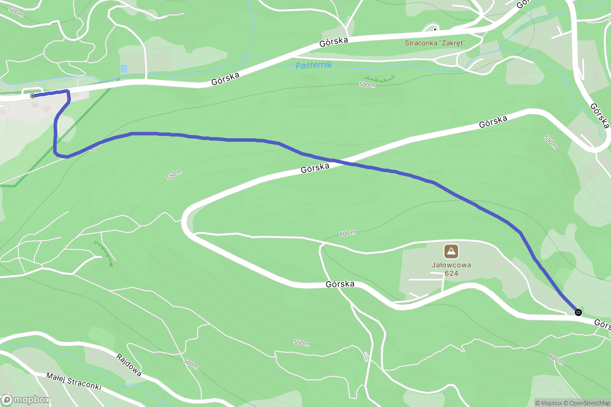 Bielsko-Biała: mapa trasy - Poland