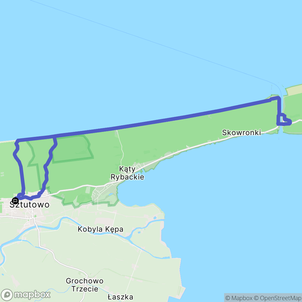 Sztutowo: mapa trasy - Poland
