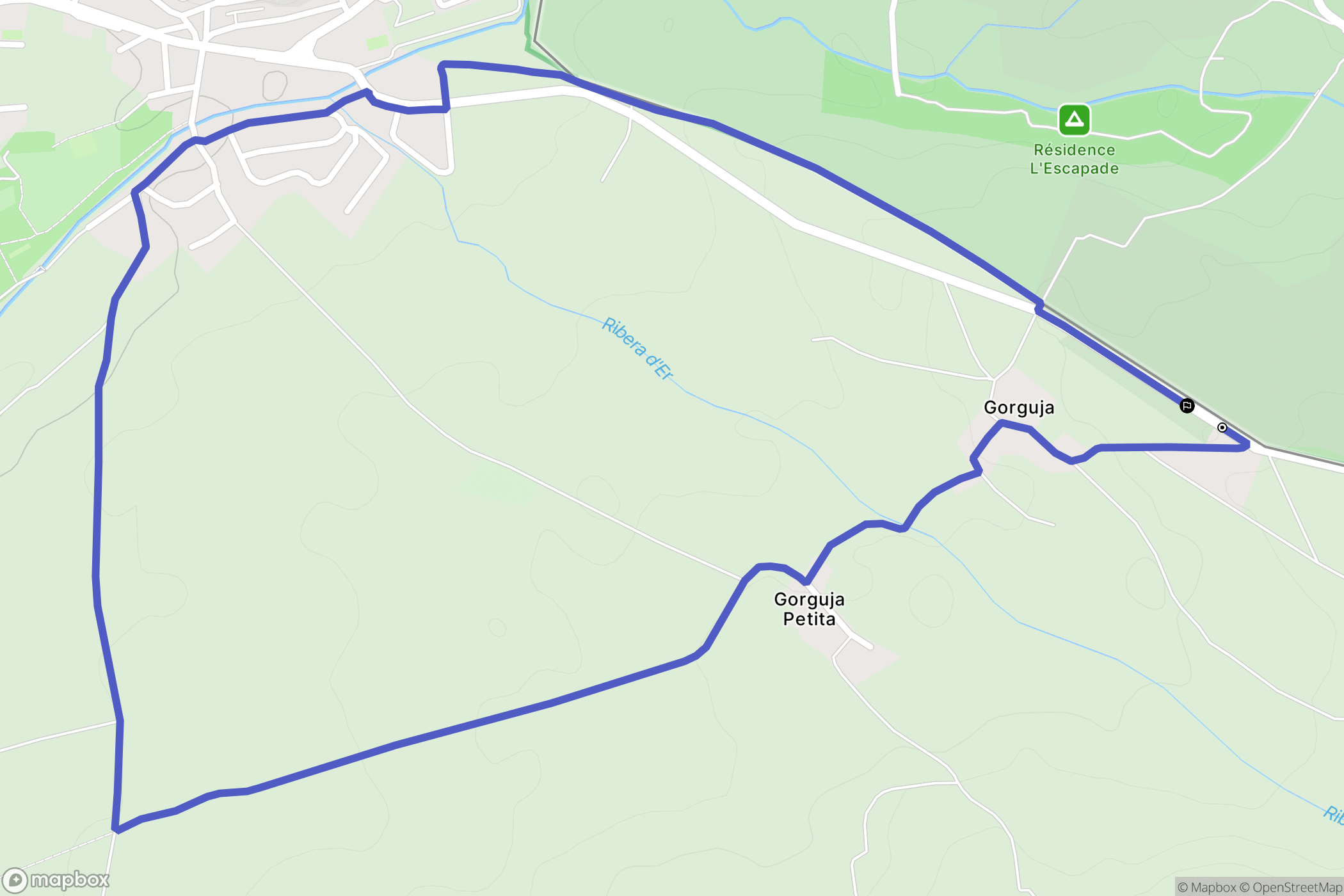 Llívia : carte du parcours de randonnée - Spain