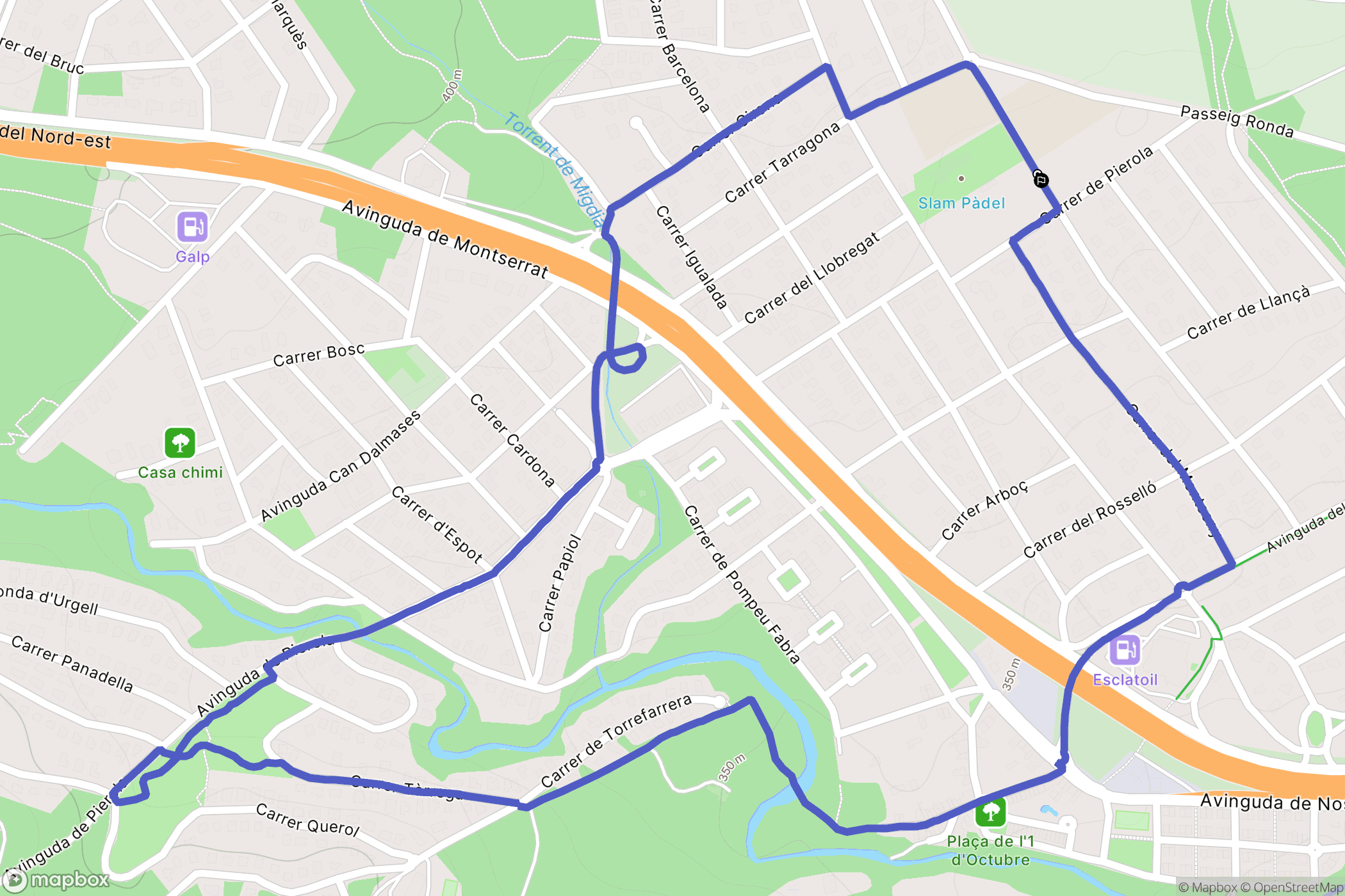 Placita del Castell : carte du parcours de randonnée - Spain