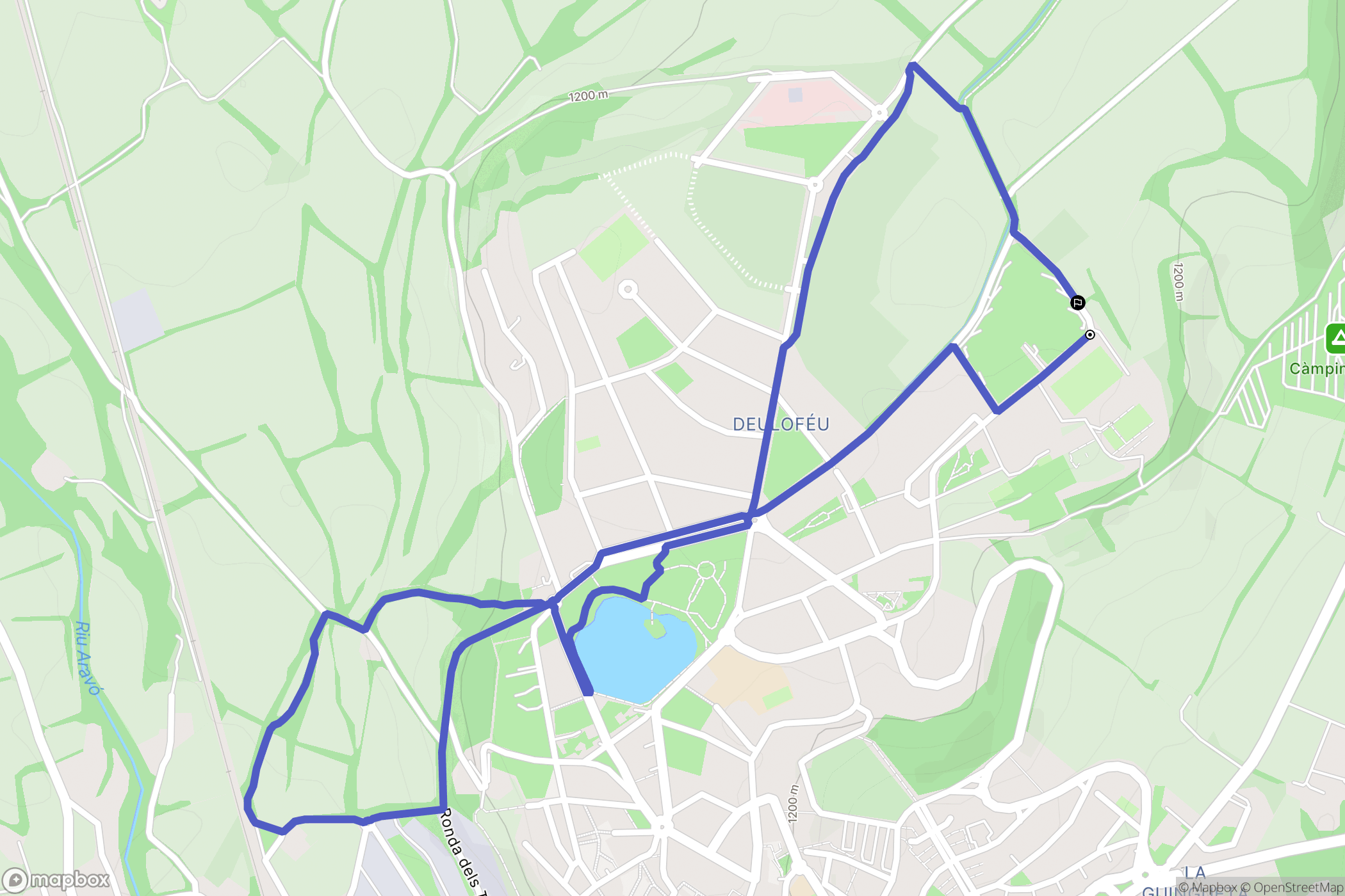 Puigcerdà : carte du parcours de randonnée - Spain