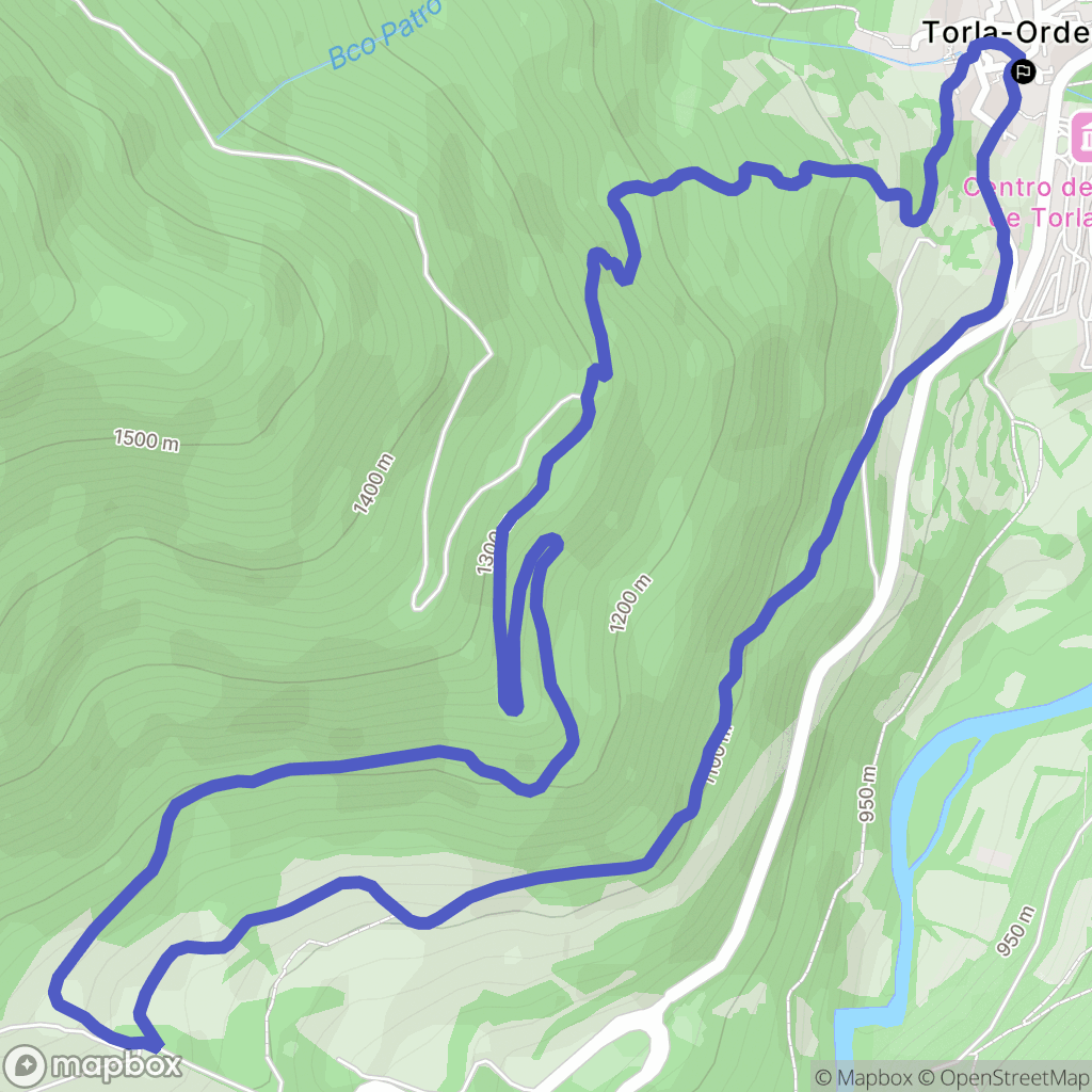 Torla-Ordesa : carte du parcours de randonnée - Spain