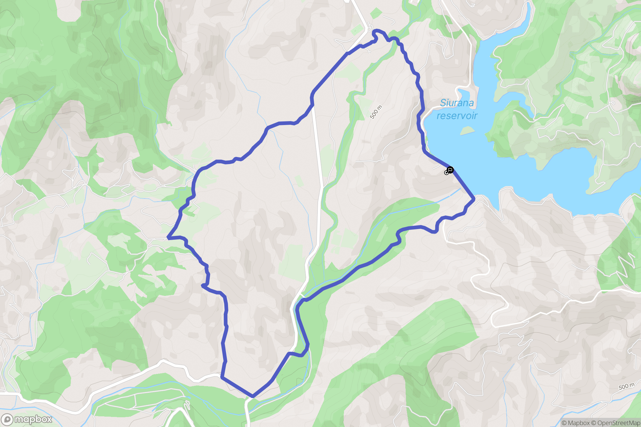 Cornudella de Montsant : carte du parcours de randonnée - Spain