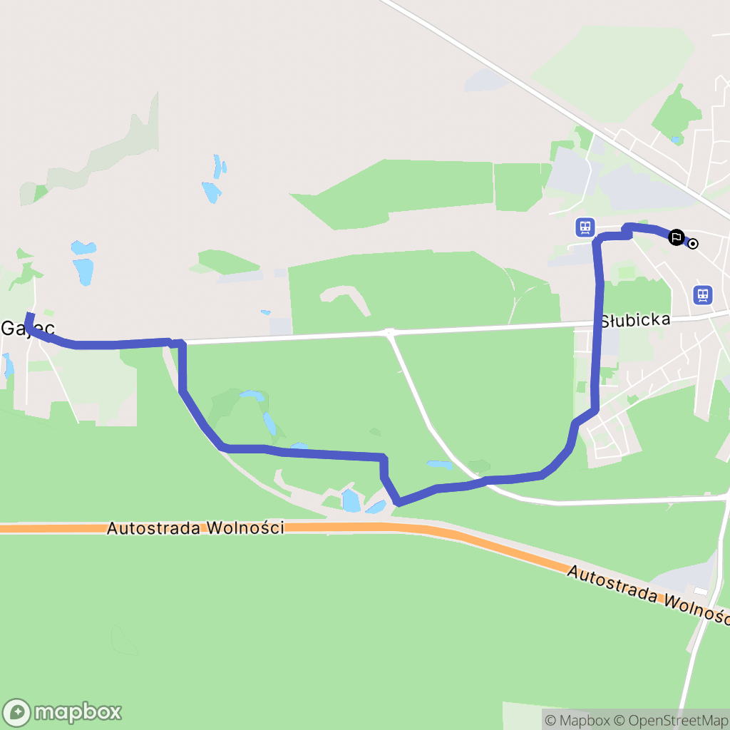 Rzepin: mapa trasy - Poland