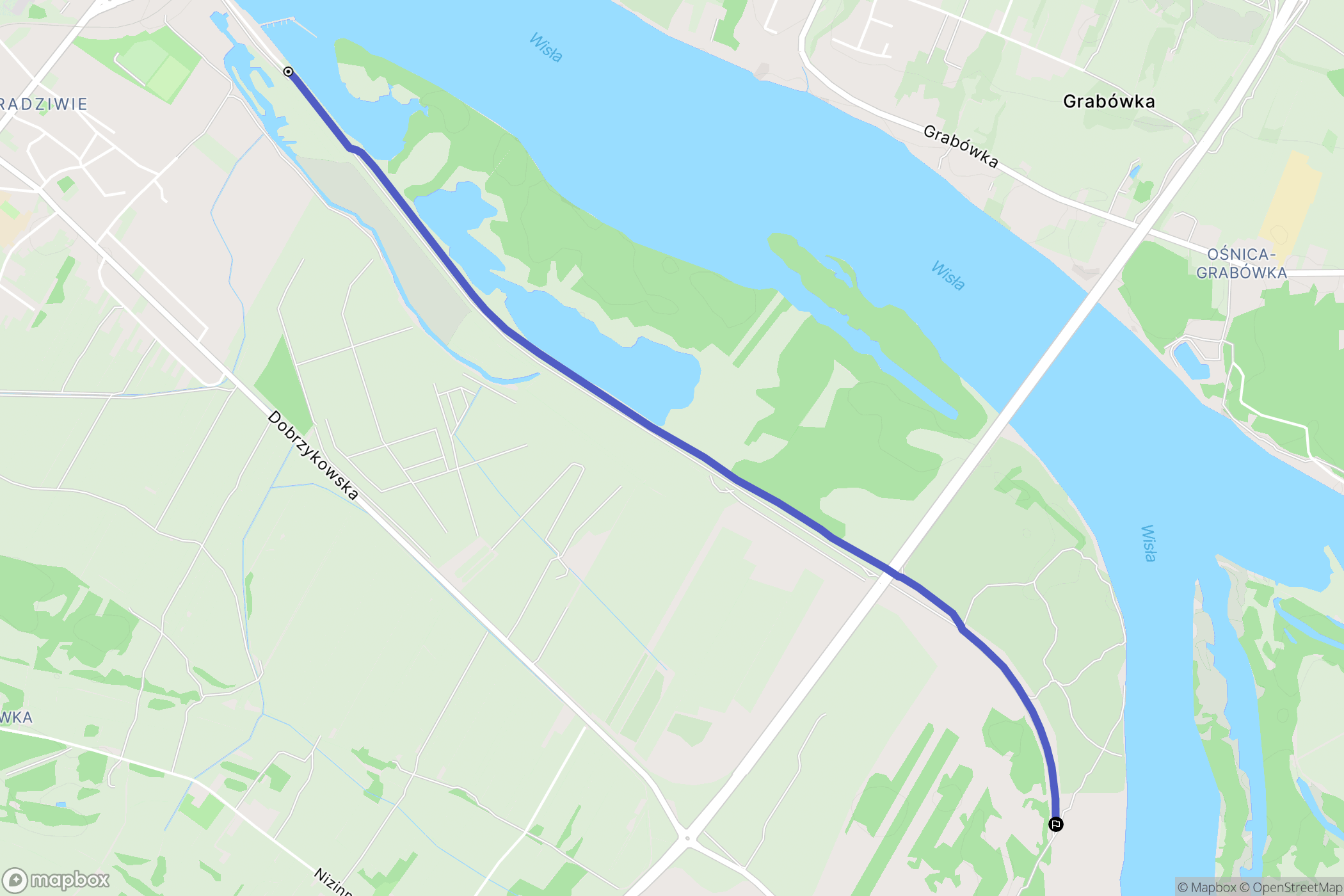 Płock: mapa trasy - Poland