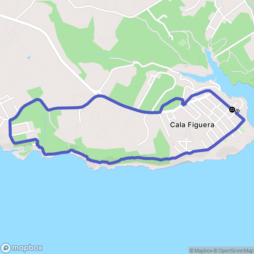 Santanyí : carte du parcours de randonnée - Spain